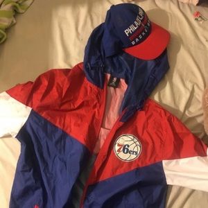 76ers hoodie + hat